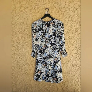 Reiss‎ Annie Floral Print Mini Dress Navy Blue  US Size 0